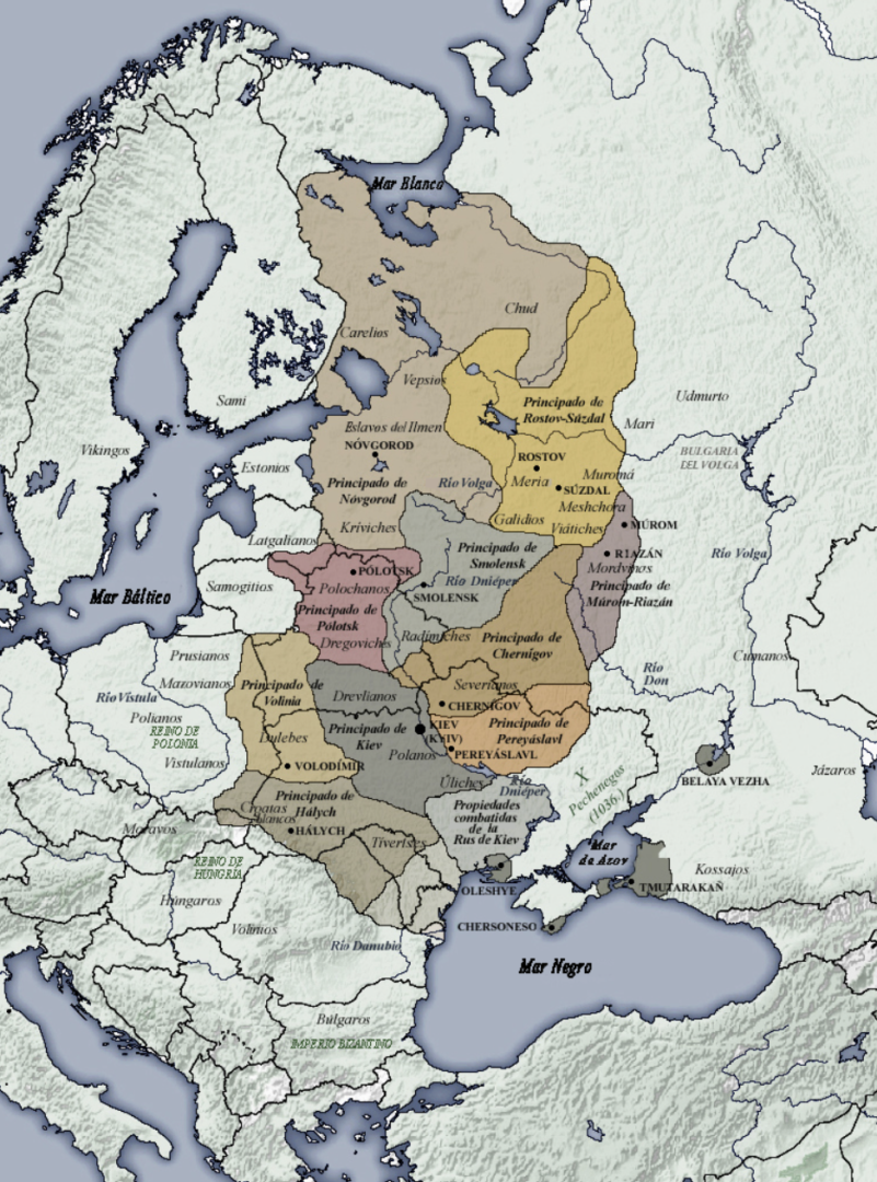 Rus de Kiev durante su máxima expansión. Siglos XI a XII